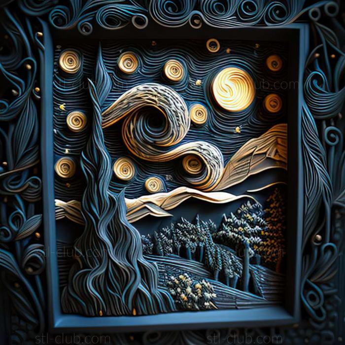 3D model starry night (STL)